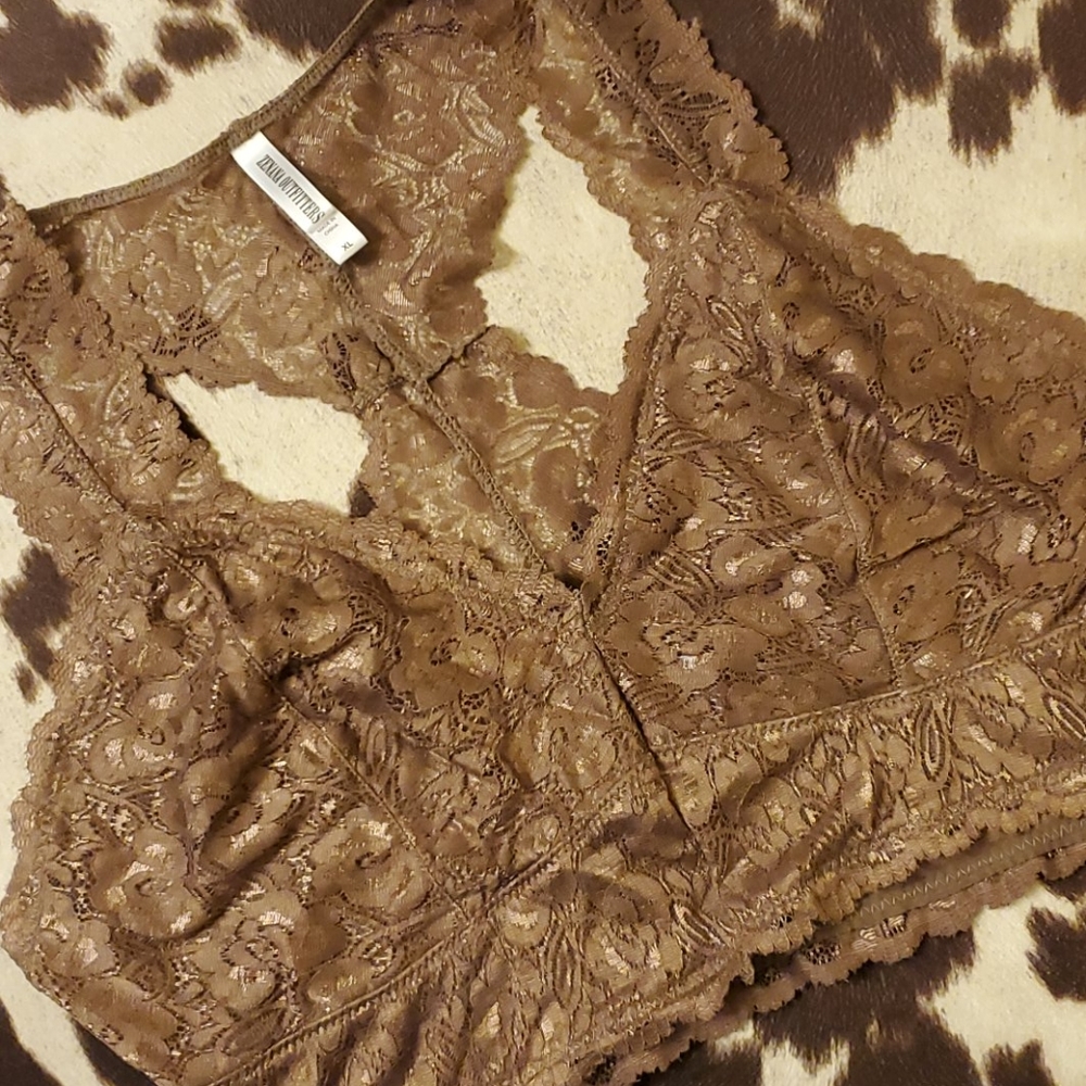 Taupe Lace Bralette